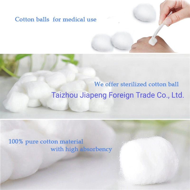 Disposable Medical 100% Absorbent Cotton Sterilized Cotton Ball with OEM Design Cosmetic Color Cotton Ball