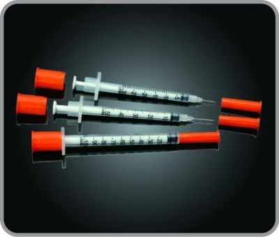 Medizinische Einwegkappe mit fester Nadel-Insulinspritze