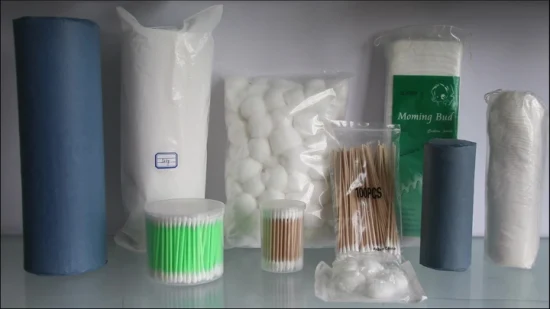Einweg-absorbierender medizinischer Wattebausch aus 100 % Zahnwatte, farbiger Wattebausch, steril oder unsteril, erhältlich mit Zertifikaten
